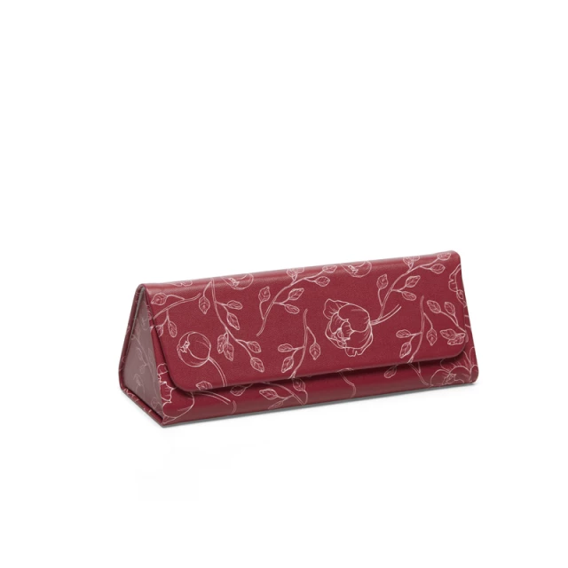 OKKIA Custodia per occhiali Magic con stampa Peonie Bordeaux