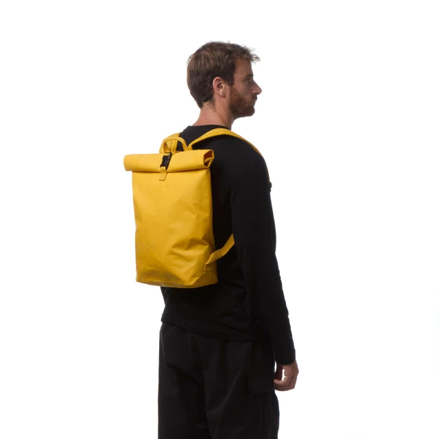 PiuFORTY Zaino Waterproof 14 Litri Mustard yellow