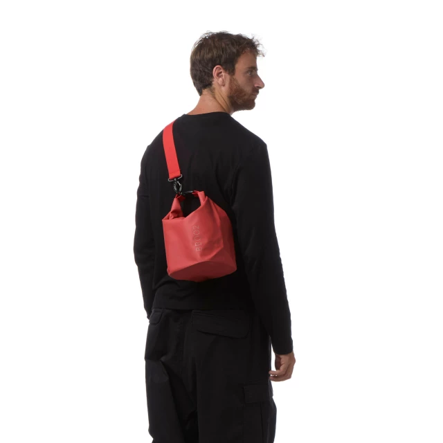 PiuFORTY Sacca Roll-top Piccola 5L Dark red