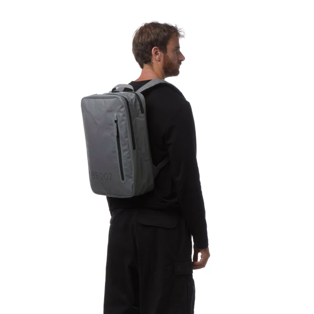 PiuFORTY Zaino Waterproof con cerniera 14 Litri Grigio