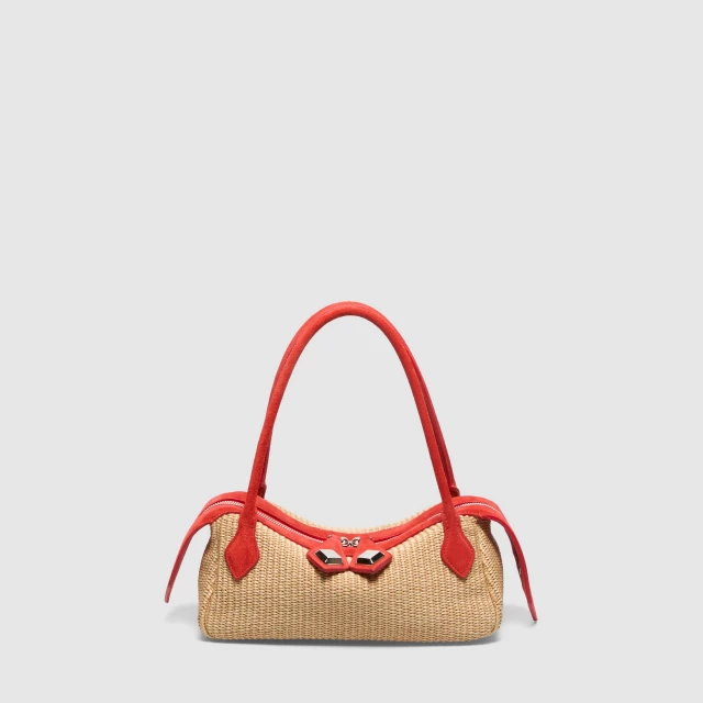 OKKIA ANNA IN RAFIA SS26 Rosso