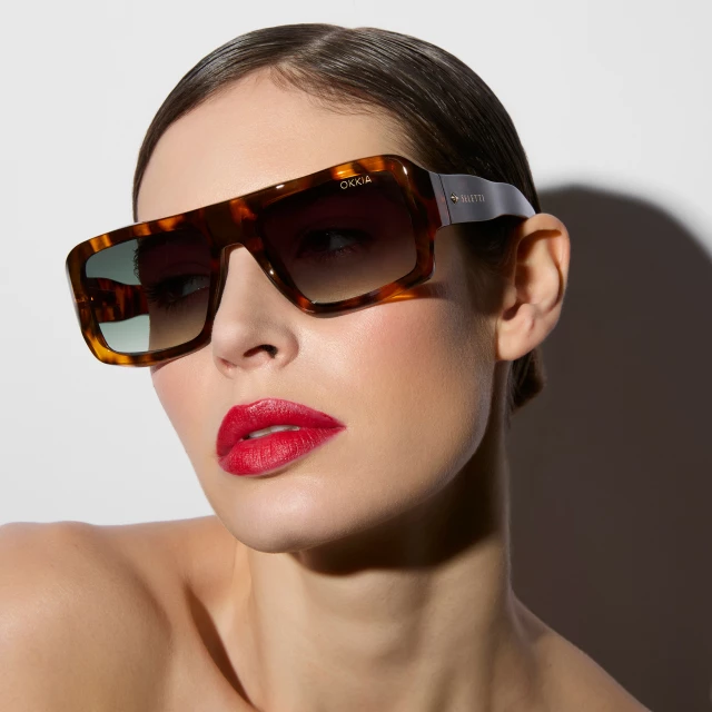 OKKIA KANSAS Classic havana (green lenses)