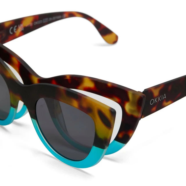 OKKIA MagMask Clip-on Havana and blue
