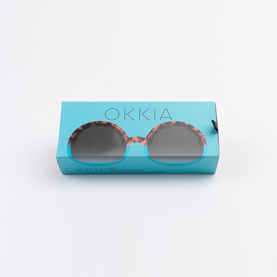 OKKIA Sun Monica Round havana and blue
