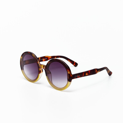 OKKIA Sun Monica Round havana yellow