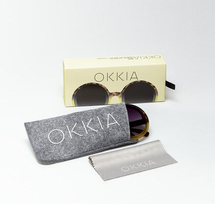 OKKIA Sun Monica Round havana yellow