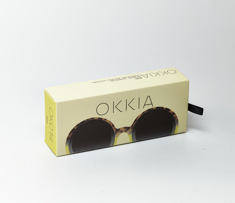 OKKIA Sun Monica Round havana yellow