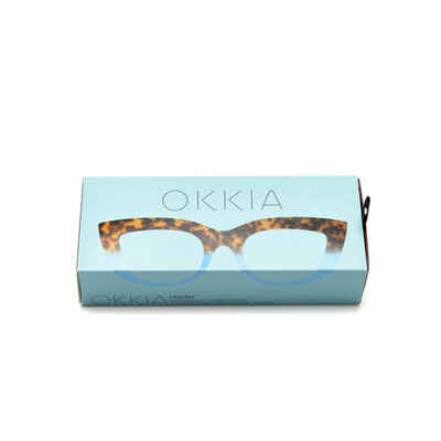 OKKIA Reading Claudia Big Cat Eye havana and blue