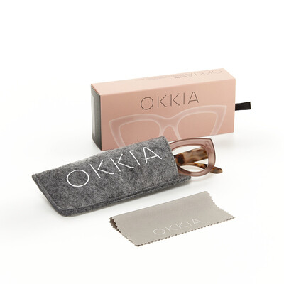 OKKIA Reading Claudia Big Cat Eye pink havana