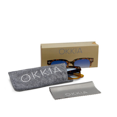OKKIA Sun Giovanni   havana yellow (blue lenses)