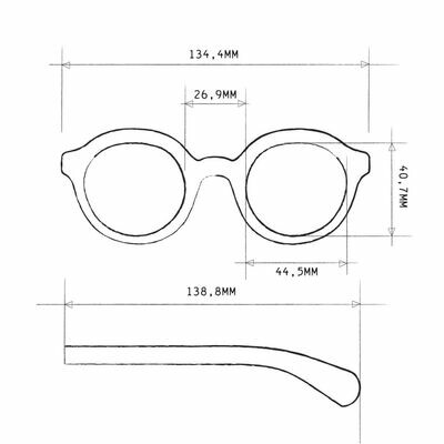 OKKIA Reading Lauro reading Round havana black