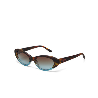 OKKIA Sun Lina Small Cat Eye havana and blue