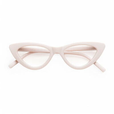 OKKIA Reading Adriana reading Small Cat Eye white whisper