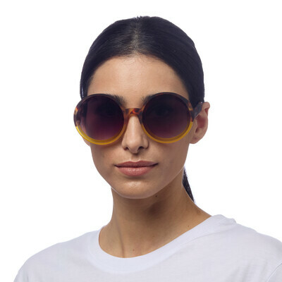 OKKIA Sun Monica Round havana yellow