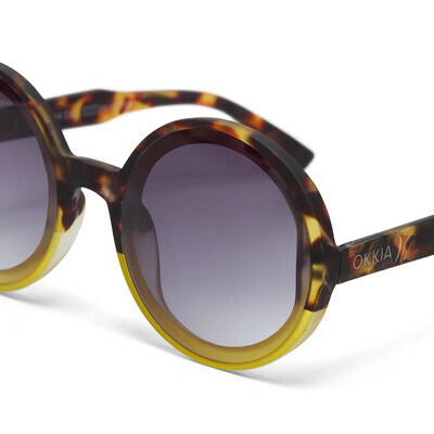 OKKIA Sun Monica Round havana yellow