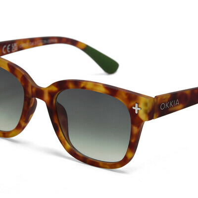 OKKIA Sun Giovanni   sahara havana (green lenses)