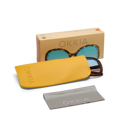 OKKIA Sun Anna   classic havana (blue/pink lenses)