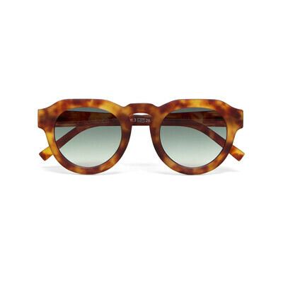 OKKIA Sun Zeno Round sahara havana (green lenses)