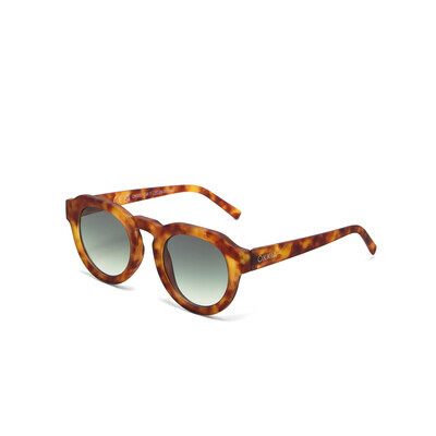 OKKIA Sun Zeno Round sahara havana (green lenses)
