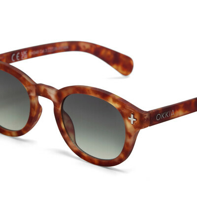 OKKIA Sun Milano   sahara havana (green lenses)
