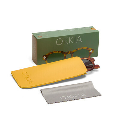 OKKIA Sun Milano   sahara havana (green lenses)