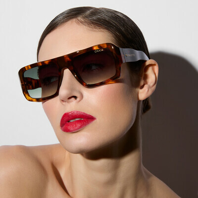 OKKIA Sun KANSAS SELETTI X OKKIA classic havana (green lenses)