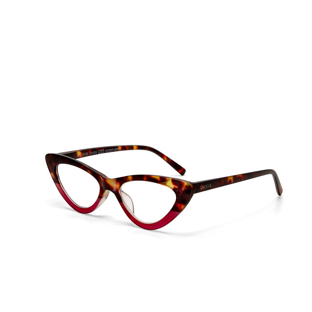 OKKIA Reading Adriana reading Small Cat Eye havana pink