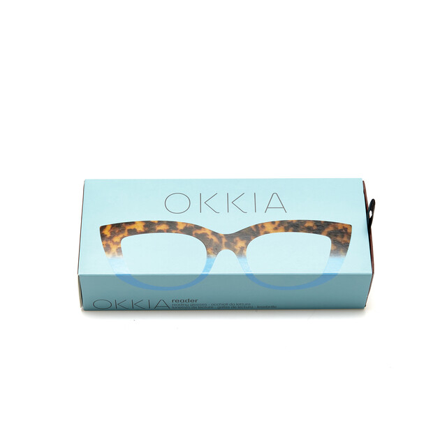 OKKIA Reading Claudia Big Cat Eye havana and blue