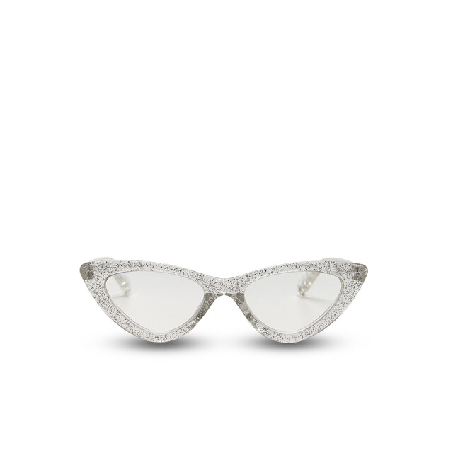 OKKIA Reading Adriana reading Small Cat Eye silver glitter