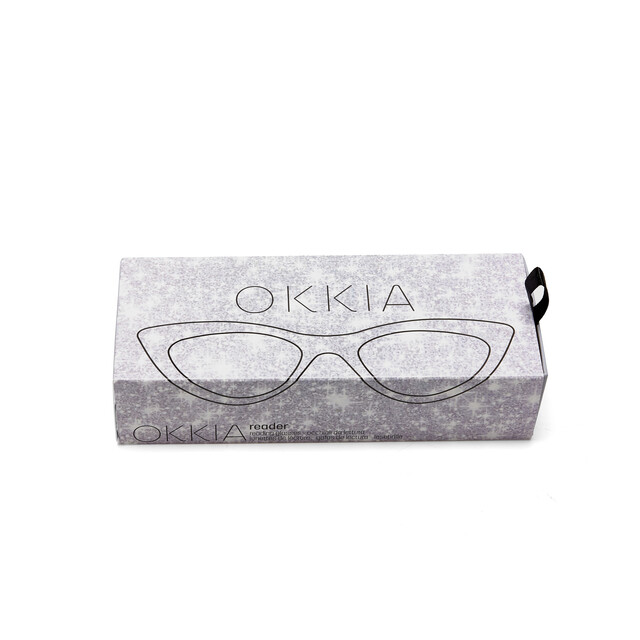 OKKIA Reading Adriana reading Small Cat Eye silver glitter
