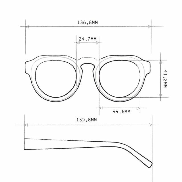 OKKIA Lesebrille Zeno Lesebrille Round havanna schwarz (braune gläser)