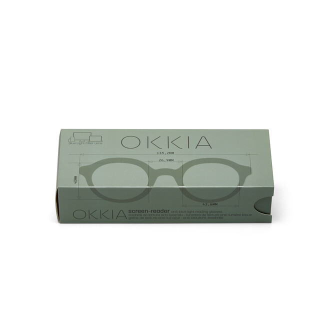 OKKIA Lesebrille Lauro Lesebrille Round salbeigrün