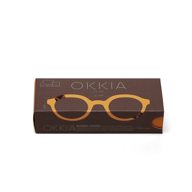 OKKIA Lesebrille Lauro Lesebrille Round gelb