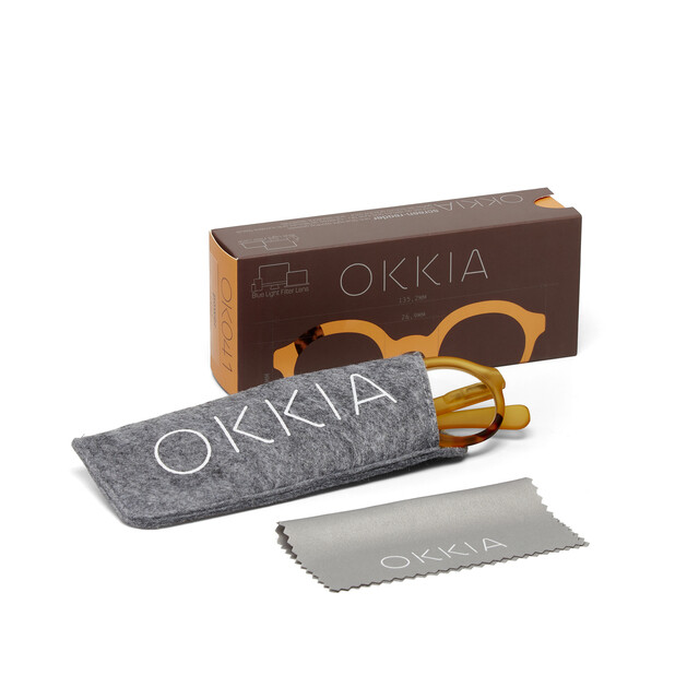 OKKIA Lesebrille Lauro Lesebrille Round gelb