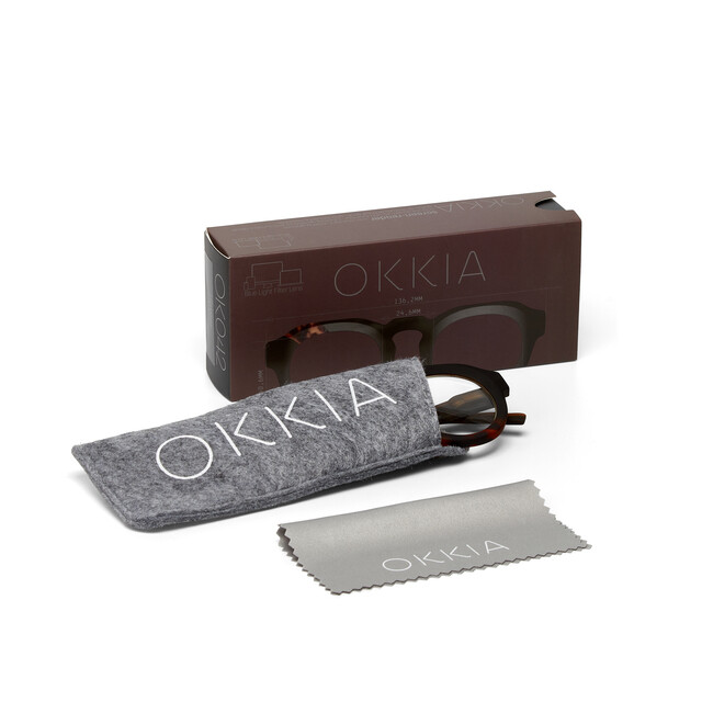 OKKIA Lesebrille Zeno Lesebrille Round havanna schwarz (braune gläser)