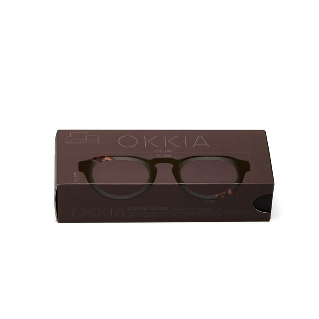 OKKIA Lesebrille Zeno Lesebrille Round havanna schwarz (braune gläser)