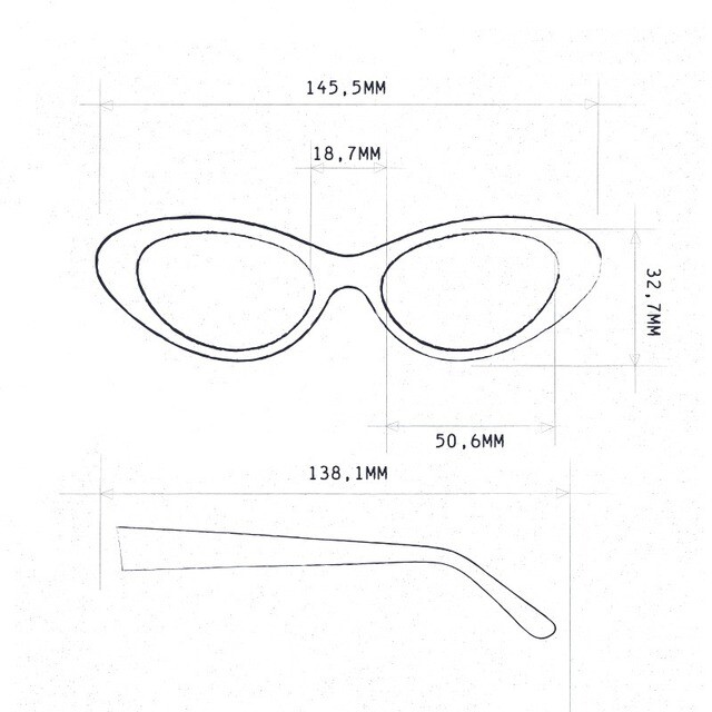 OKKIA Sun Lina Small Cat Eye black
