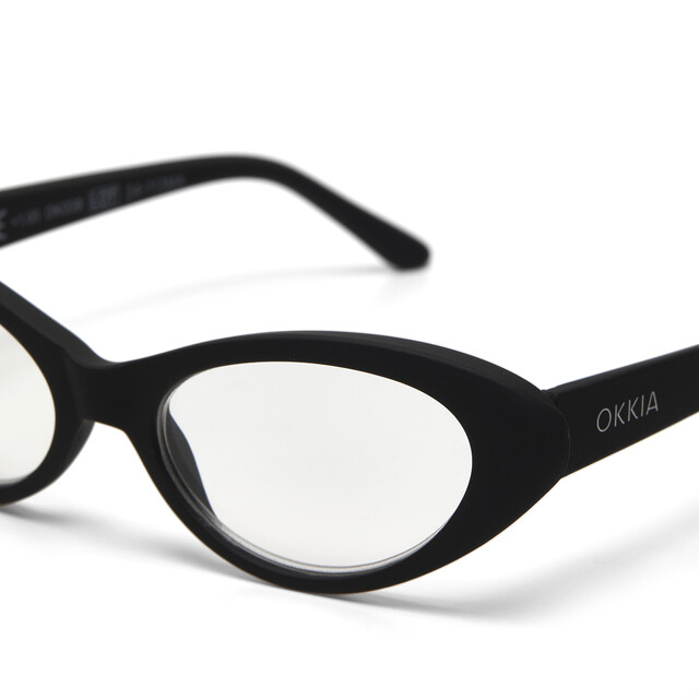 OKKIA Lesebrille Lina Small cat Eye black