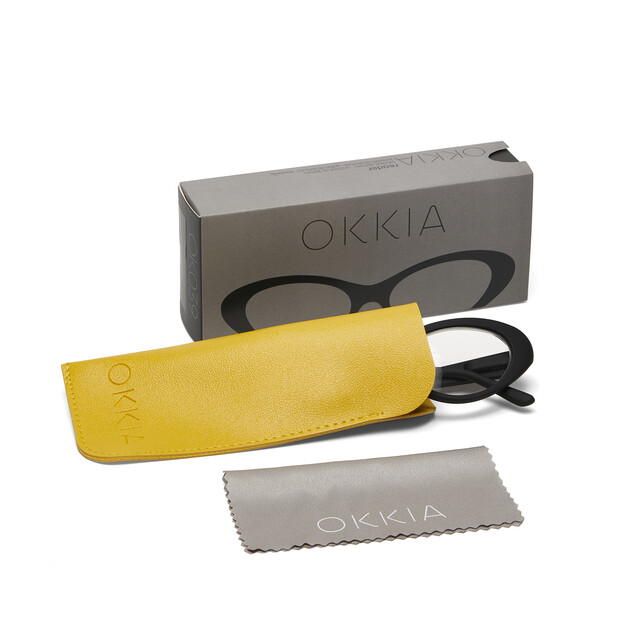 OKKIA Lesebrille Lina Small cat Eye black