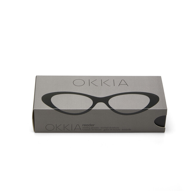 OKKIA Lesebrille Lina Small cat Eye black