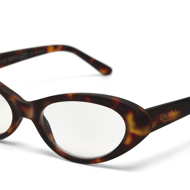 OKKIA Lesebrille Lina Small cat Eye klassisches havanna