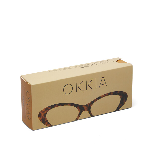 OKKIA Lesebrille Lina Small cat Eye klassisches havanna