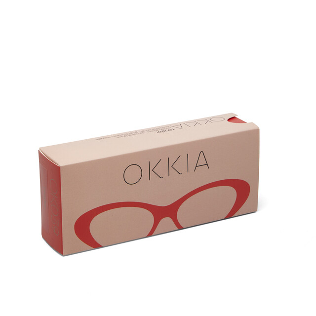 OKKIA Lesebrille Lina Small cat Eye rot