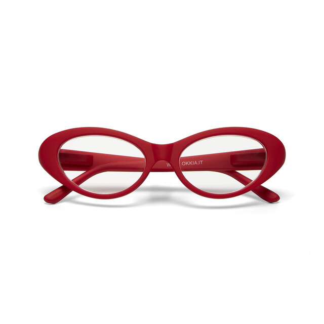 OKKIA Lesebrille Lina Small cat Eye rot