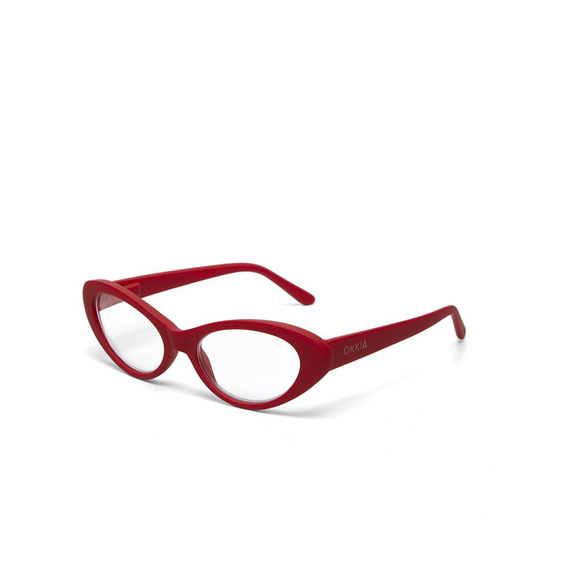 OKKIA Lesebrille Lina Small cat Eye rot