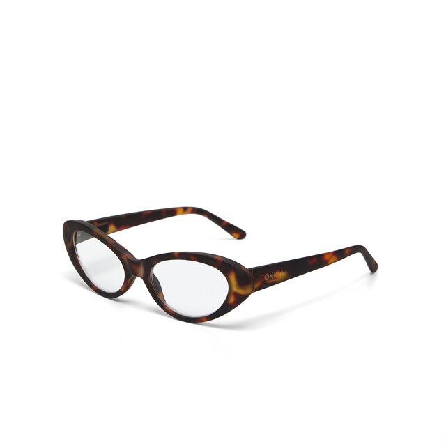 OKKIA Lesebrille Lina Small cat Eye klassisches havanna