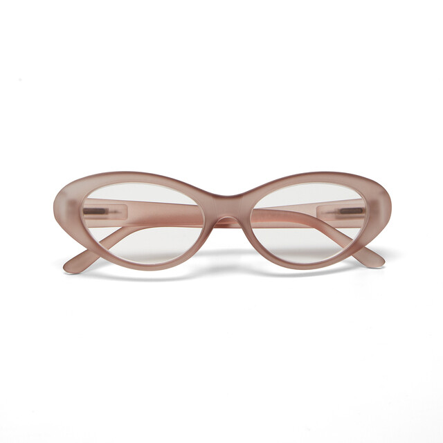 OKKIA Lesebrille Lina Small cat Eye staubrosa