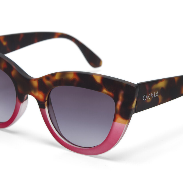 OKKIA Sun Claudia Big Cat Eye havana pink