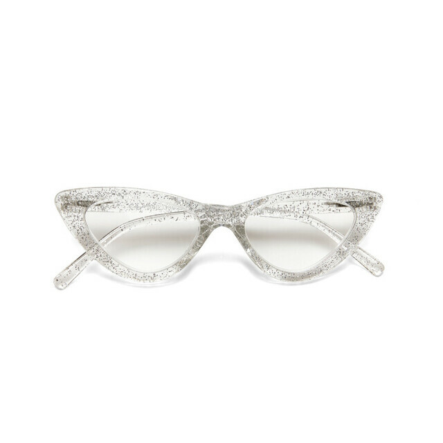 OKKIA Reading Adriana reading Small Cat Eye silver glitter