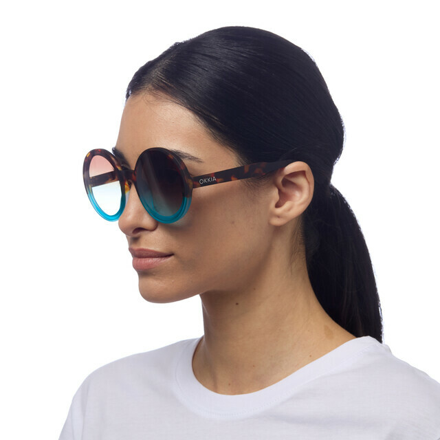 OKKIA Sole Monica Round havana e blue